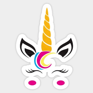 Cute Unicorn facemask Sticker